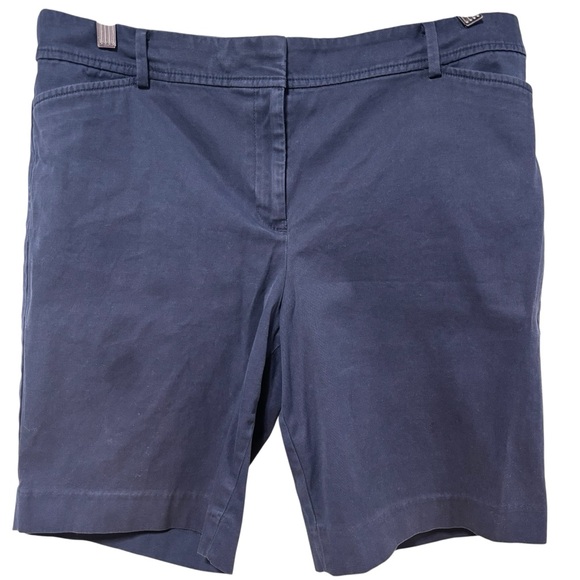 Talbots Pants - Talbots Perfect Short Navy Blue Cotton Stretch Chino Shorts Womens 14P‎ #654